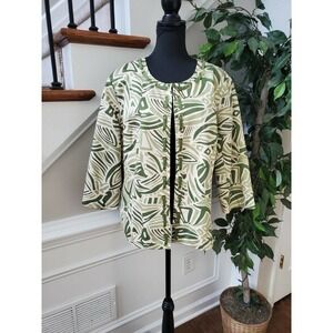 Saint Tropez West 100%Cotton Casual Jacket Size 1X